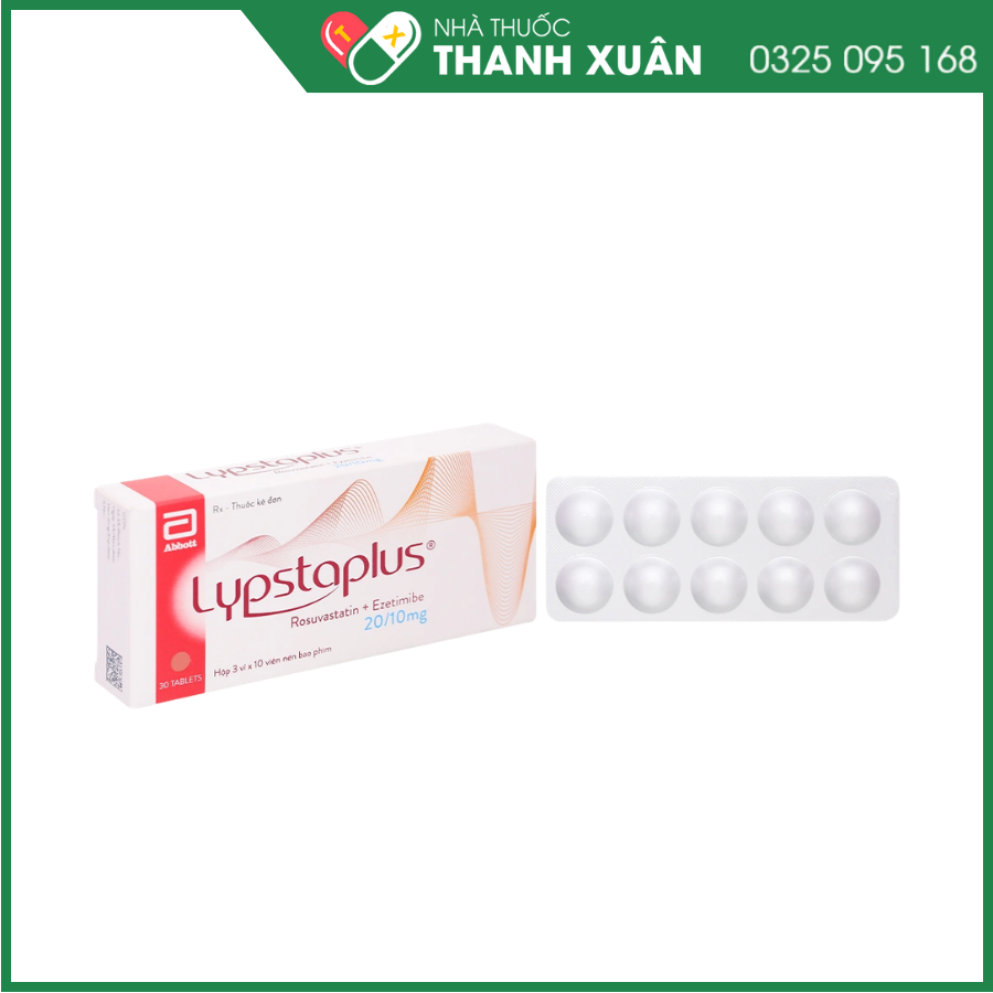 Lupstaplus 20/10mg điều trị tăng cholesterol máu nguyên phát